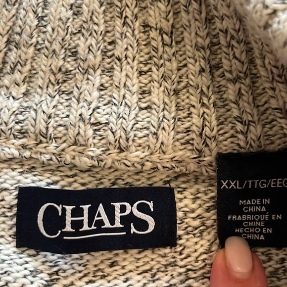 CHAPS QUARTER ZIP SWEATER - Picture 3 of 4